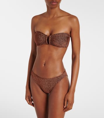 Etincelant lurex® bandeau bikini bottoms | Eres