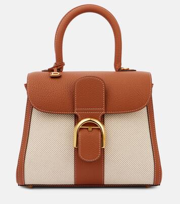 Tote Brillant PM aus Leder und Canvas | Delvaux