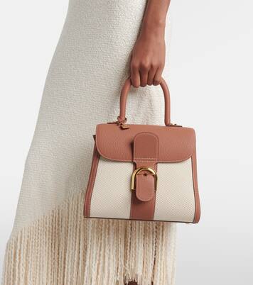 Tote Brillant PM aus Leder und Canvas | Delvaux