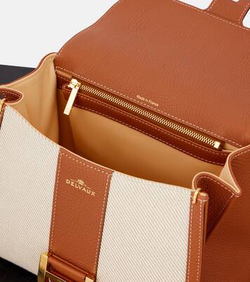 Tote Brillant PM aus Leder und Canvas | Delvaux