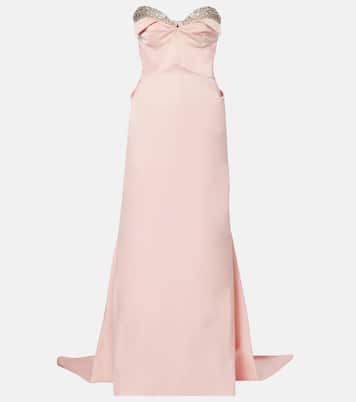 Crystal-embellished duchess satin gown | McQueen