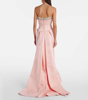 Crystal-embellished duchess satin gown | McQueen