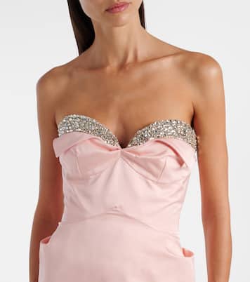 Crystal-embellished duchess satin gown | McQueen