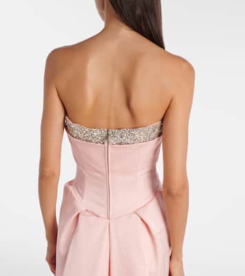 Crystal-embellished duchess satin gown | McQueen