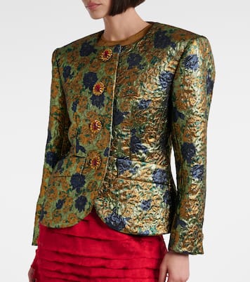 Veste en jacquard à fleurs | Saint Laurent