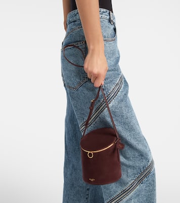 La Canette Small suede bucket bag | Alaïa