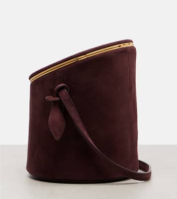 La Canette Small suede bucket bag | Alaïa