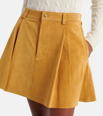 High-Rise-Minirock aus Veloursleder | Polo Ralph Lauren