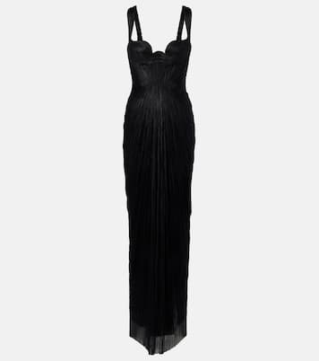 Anais open-back silk mousseline gown | Maria Lucia Hohan