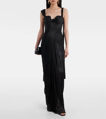 Anais open-back silk mousseline gown | Maria Lucia Hohan