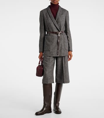 Herringbone Monili wool-blend tweed blazer  | Brunello Cucinelli