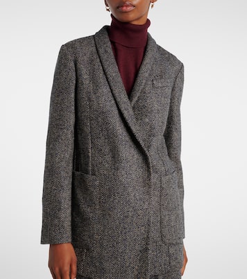 Herringbone Monili wool-blend tweed blazer  | Brunello Cucinelli