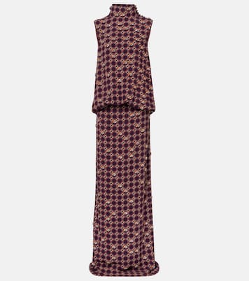Embellished printed crêpe gown | Dries Van Noten