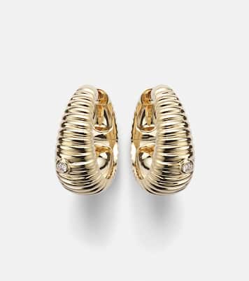 Berlingot 9kt gold earrings with diamonds | Yvonne Léon