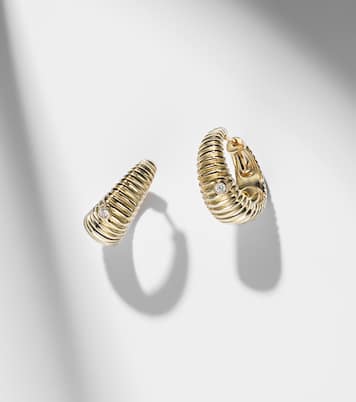 Berlingot 9kt gold earrings with diamonds | Yvonne Léon