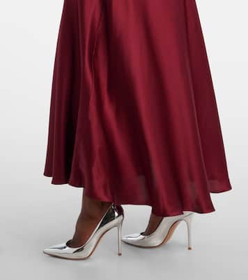 Floral-appliqué lace-trimmed silk gown | Rodarte