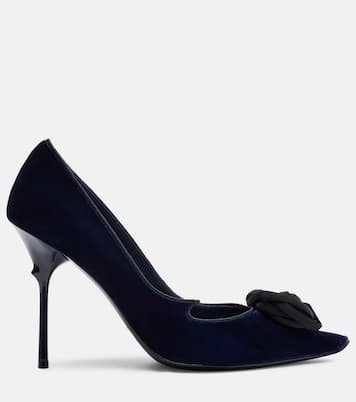Epine Rose 100 floral velvet pumps | Roger Vivier