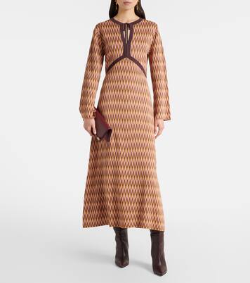 Pamela提花中长连衣裙 | Rixo