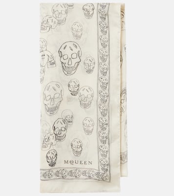 印花真丝围巾 | McQueen