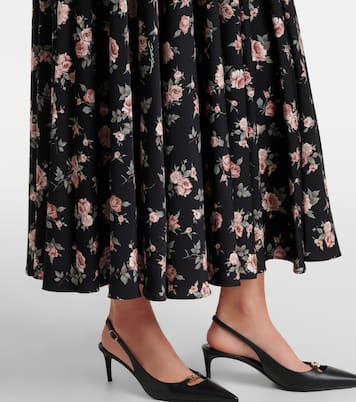 Floral silk-blend charmeuse maxi skirt | Dolce&Gabbana