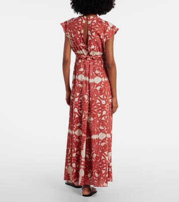 Vestido largo Noreen de algodón estampado | Poupette St Barth