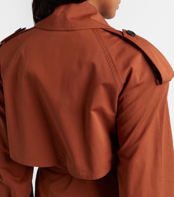 Trench-coat oversize en coton et soie | Saint Laurent