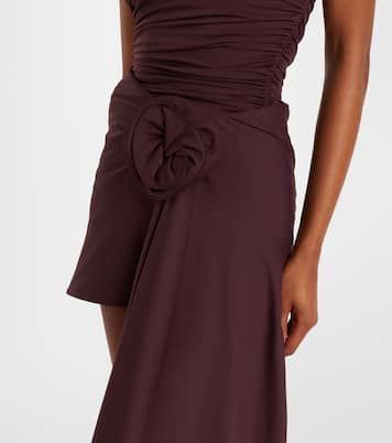 Floral-appliqué draped miniskirt | Magda Butrym