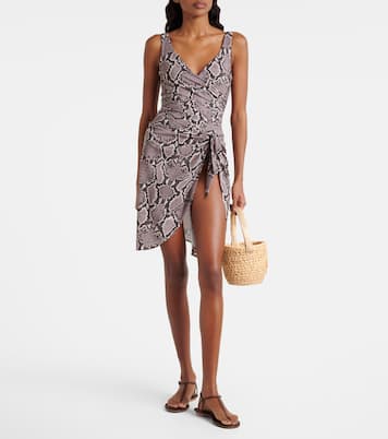 Lilith 스네이크 프린트 비치 커버업 | Karla Colletto