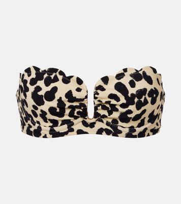 Lisbon leopard-print bikini top | Marysia