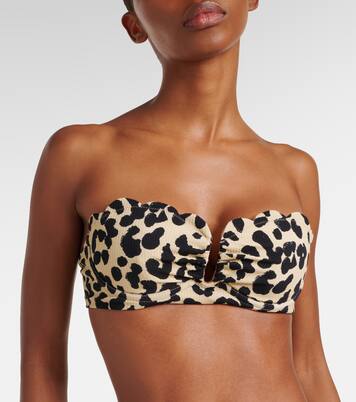 Lisbon leopard-print bikini top | Marysia