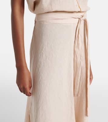 Falda midi Malina de lino | Velvet