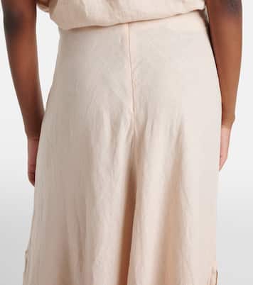 Falda midi Malina de lino | Velvet