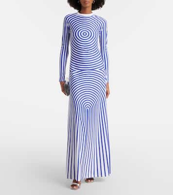 Printed jersey maxi dress | Jean Paul Gaultier