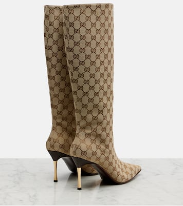 Bombshell GG Canvas knee-high boots | Gucci