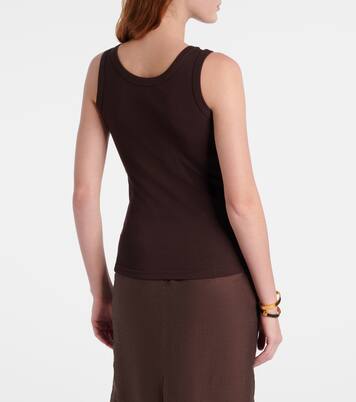 Ribbed-knit sequined tank top | Xu Zhi