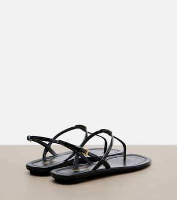 Patent leather thong sandals | Prada