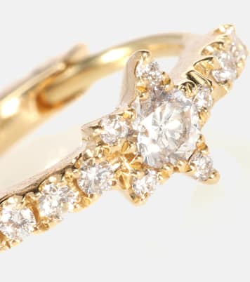 Diamond Star Eternity 18kt gold single earring with diamonds | Maria Tash