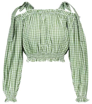 Gingham cotton crop top | Alexandra Miro