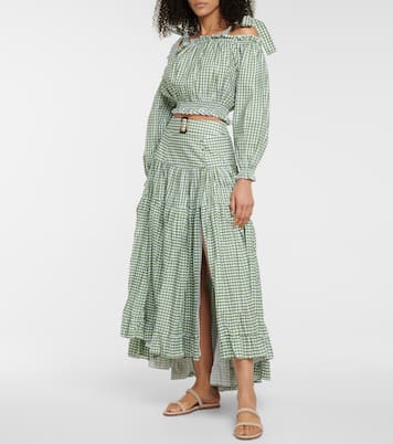 Gingham cotton crop top | Alexandra Miro