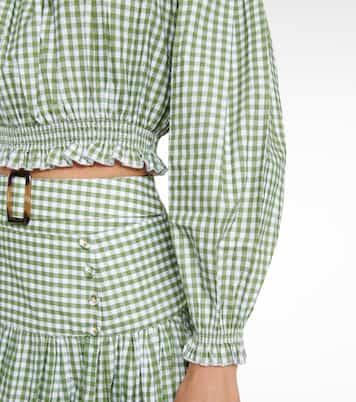 Gingham cotton crop top | Alexandra Miro