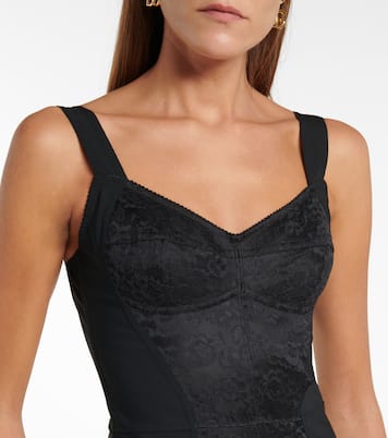 Lace-paneled bustier dress | Dolce&Gabbana