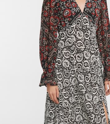 Robe Aoife imprimée en soie | Rixo