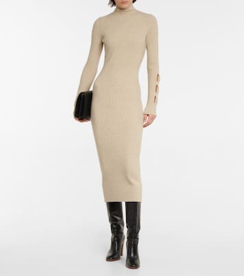 Ribbed-knit wool-blend sweater dress | Victoria Beckham