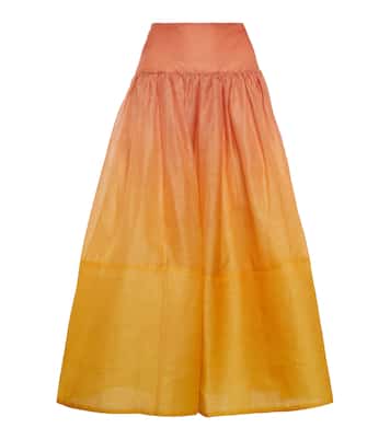 Falda midi Postcard de organza | Zimmermann