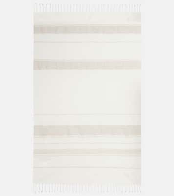 Striped linen-blend blanket | Brunello Cucinelli