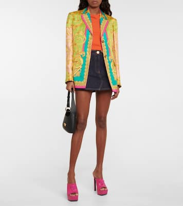 La Medusa leather platform mules | Versace
