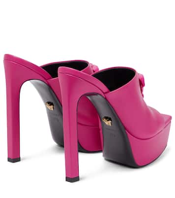 La Medusa leather platform mules | Versace