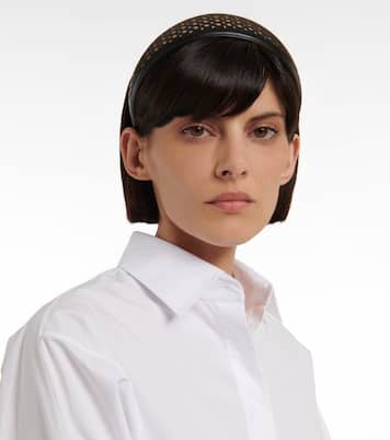 Diadema Vienne de piel cortada a láser | Alaïa