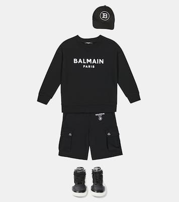 Sudadera de algodón con logo | Balmain Kids