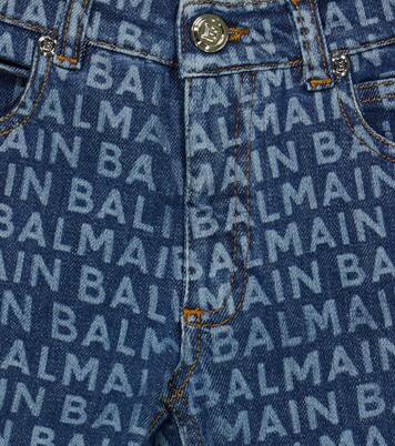 Bedruckte Straight Jeans | Balmain Kids